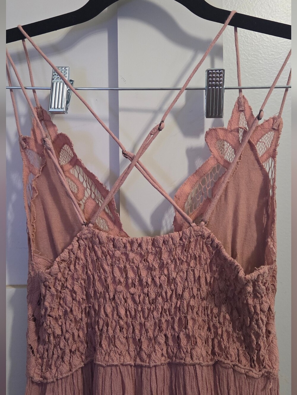 Free People One - Romantic Lace Bodice Maxi Dress in Dusty Rose - Picture 6 of 6